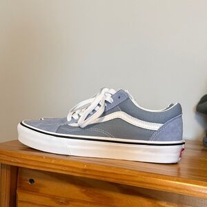 Vans Classic Blue and White Skate Shoes